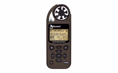 Ballistic calculators, Kestrel weather meters, pocket chronographs, and tactical range electronics.